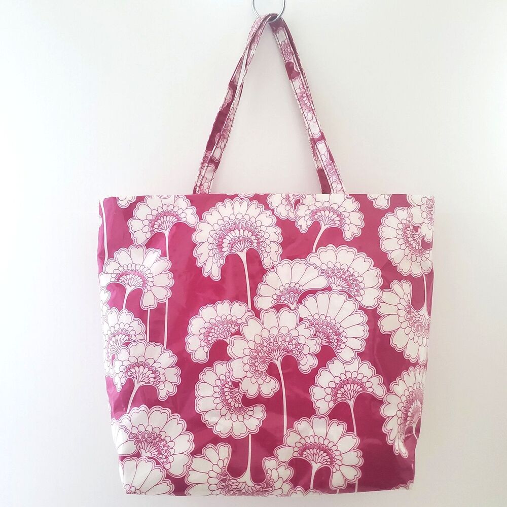 Kate Spade Daycation Tote Bag Japanese Floral Pink White Water Resistant Travel - Picture 4 of 16